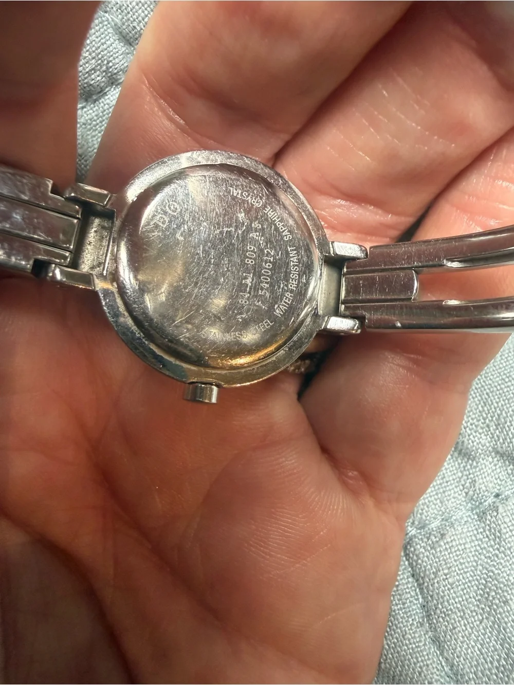 Authentic Movado Silver and Black Women's Bangle Watch with Diamonds